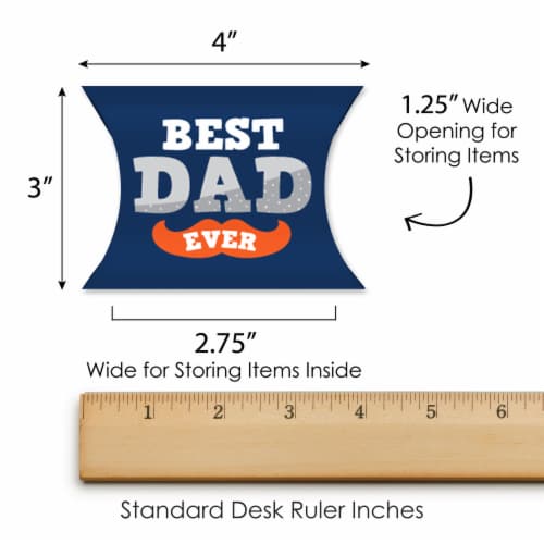 Big Dot of Happiness Happy Father's Day Favor Gift Love Dad Party Petite Pillow Boxes 20 Ct Perspective: right