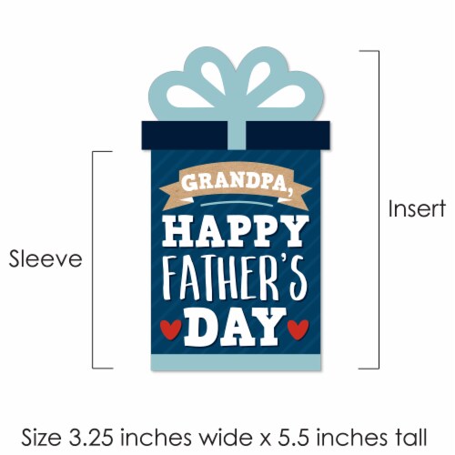 Big Dot of Happiness Grandpa, Happy Father's Day - Money Gift Nifty Gifty Card Holders - 8 Ct Perspective: right