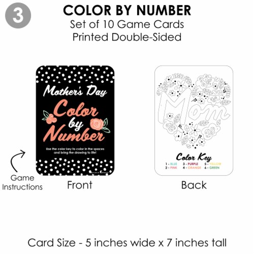 Big Dot of Happiness Best Mom Ever 4 Mother's Day Party Games 10 Cards Each Gamerific Bundle Perspective: right