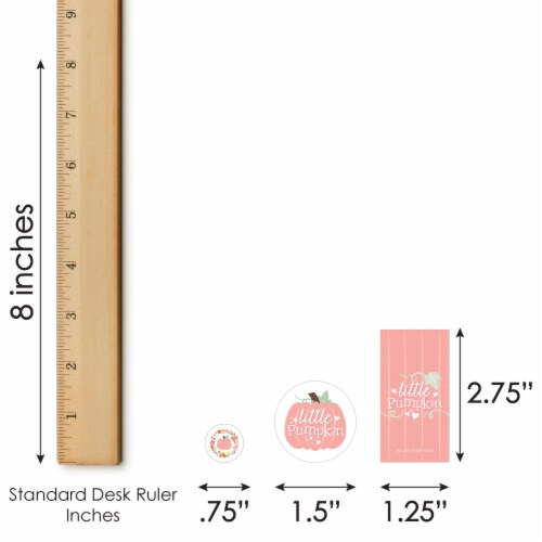 Big Dot of Happiness Girl Little Pumpkin Birthday Baby Shower Candy Favor Sticker Kit 304 Pc Perspective: right