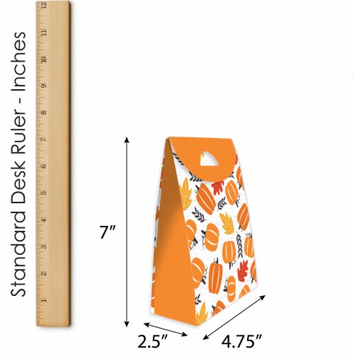 Big Dot of Happiness Fall Pumpkin Halloween or Thanksgiving Favor Box Party Goodie Bags 12 Ct Perspective: right
