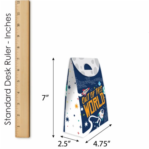 Big Dot of Happiness Blast Off to Outer Space Baby Shower & Birthday Party Goodie Boxes 12 Ct Perspective: right