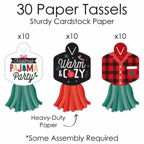 Big Dot of Happiness Christmas Pajamas Decoration Kit Holiday Party Paper Chains Garland 21' Perspective: right
