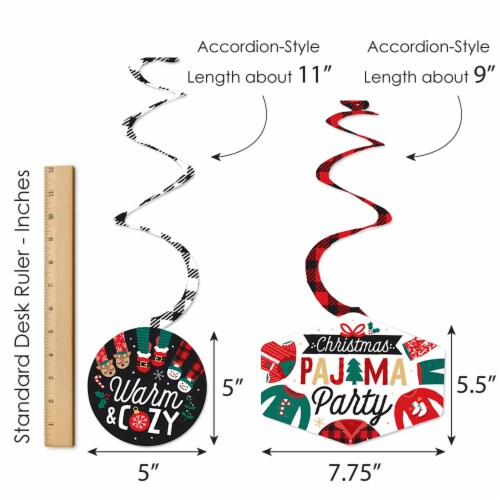 Big Dot of Happiness Christmas Pajamas Holiday Party Decor Party Decoration Swirls 40 Ct Perspective: right