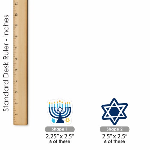 Big Dot of Happiness Hanukkah Menorah Holiday Party Cupcake Wrappers & Treat Picks Kit 24 Ct Perspective: right