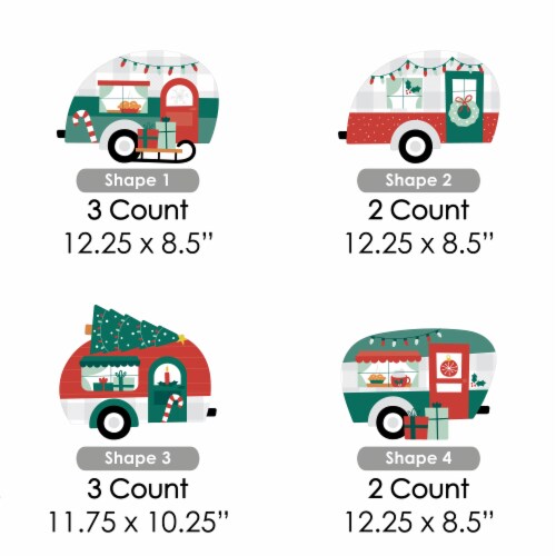 Big Dot of Happiness Camper Christmas Lawn Decor Outdoor Holiday Party Yard Decorations 10 Pc Perspective: right