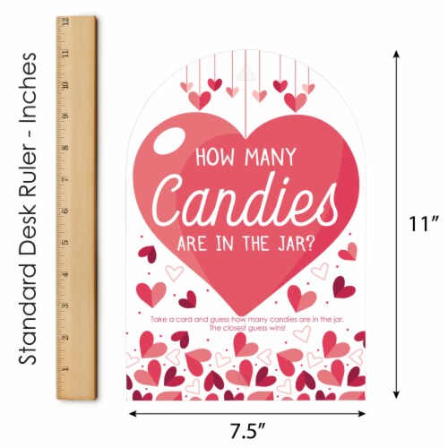 Big Dot of Happiness Happy Galentine's Day - How Many Candies Valentine's Candy Guessing Game Perspective: right