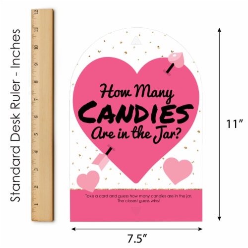 Big Dot of Happiness Be My Galentine - How Many Candies Valentine's Party Candy Guessing Game Perspective: right