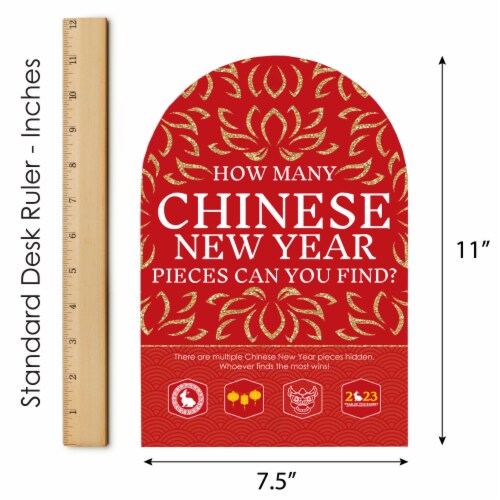 Big Dot of Happiness Chinese New Year 2023 Year of the Rabbit Scavenger Hide and Find Game Perspective: right