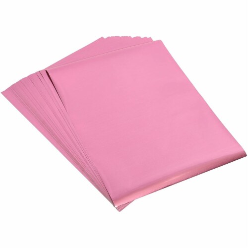Pink Metallic Foil Sheets for Crafts (11 x 8.5 In, 50 Pack
