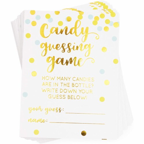 Candy Bottle Guessing Game for Baby Showers 11 in. Gold 38