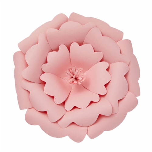 3D Paper Flowers Wall Decor, Pink and White Party Decorations (2 Sizes ...