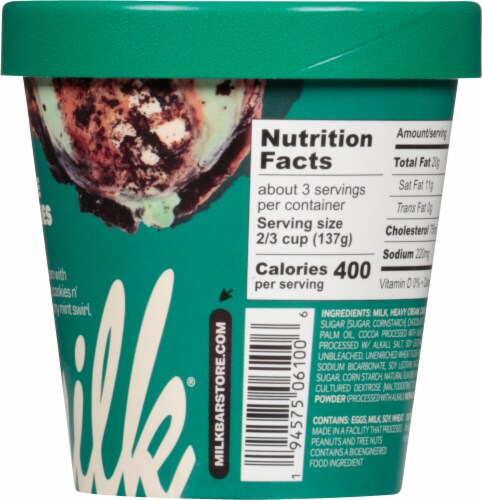 Milk® Milk Bar Chocolate Mint Cookies 'N Cream Ice Cream Perspective: right
