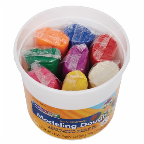 Creativity Street Modeling Dough, 8 Asst Colors, 4 oz. Per Piece, 8 Pcs/Pk, 3 Pk Perspective: right