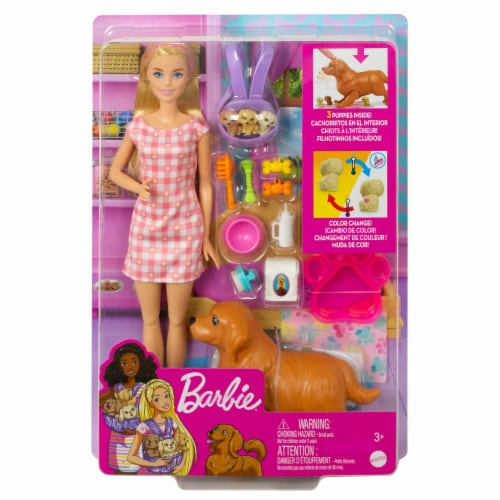 Barbie Doll, Blonde, and Grocery Store with Rolling Cart and Working Belt,  1 - Fry's Food Stores