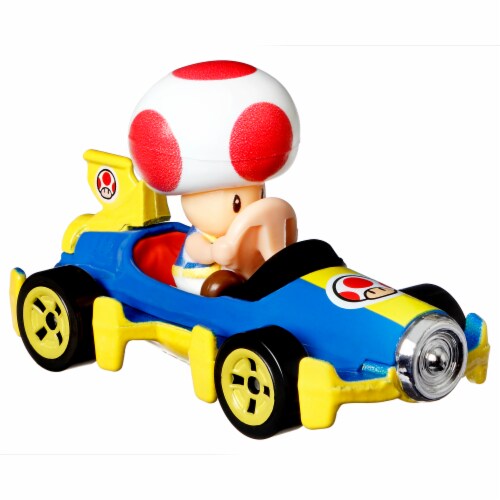 Mattel® Hot Wheels® Mario Kart™ Toad Mach 8 Toy Vehicle Perspective: right