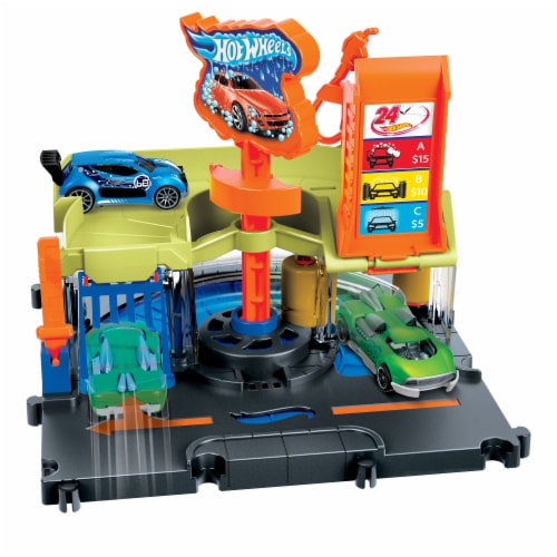  Hot Wheels City Toy Car Track Set Downtown Car Park