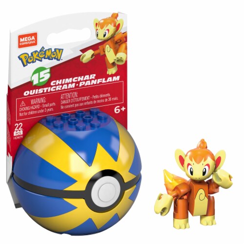 Mega Construx™ Pokemon™ Chimchar Poke Ball Building Set Perspective: right