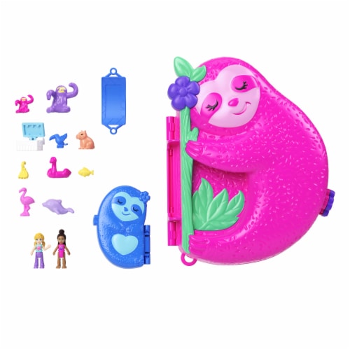 Mattel® Polly Pocket™ Sloth Family 2-in-1 Purse Compact Perspective: right