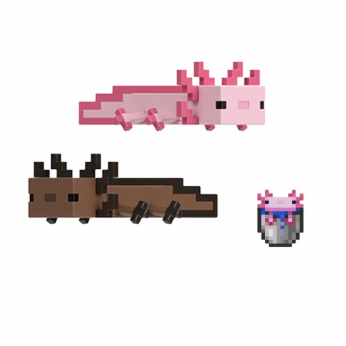 Mattel Minecraft Craft-A-Block Axolotls Figures Perspective: right