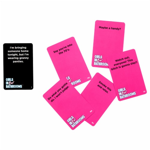 Mattel® Girls In Bar Bathrooms™ Adult Party Game Perspective: right