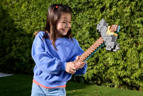 ​Mattel Minecraft Sword and Pickaxe 2-in-1 Toy Perspective: right