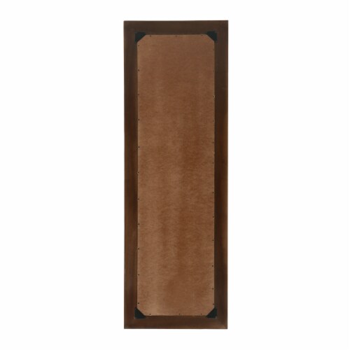Woodworth Boho Handcrafted Painted Full Length Standing Mirror, Gray and White Perspective: right