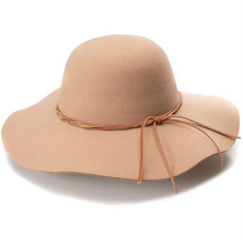 Collection 18 Vegan Felt Floppy Hat - Brown Perspective: right