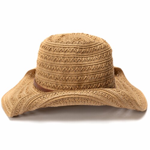 Collection 18 Open Weave Cowgirl Hat - Tan Perspective: right