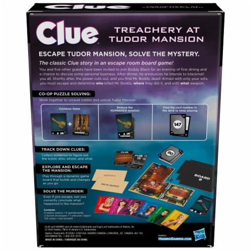 Hasbro Gaming Clue Treachery at Tudor Mansion Game Perspective: right