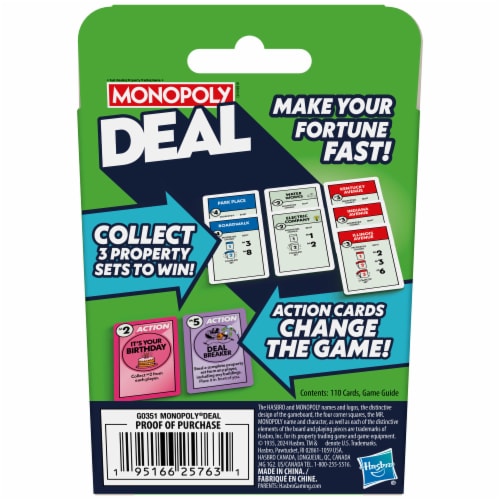 Hasbro Gaming Monopoly® Deal Card Game Perspective: right