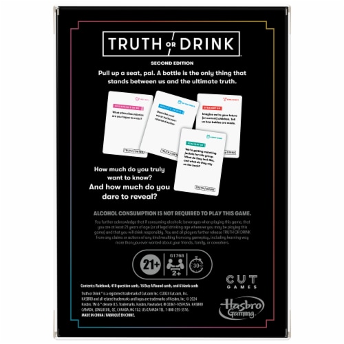Hasbro Cut Games Truth or Drink Second Edition Perspective: right