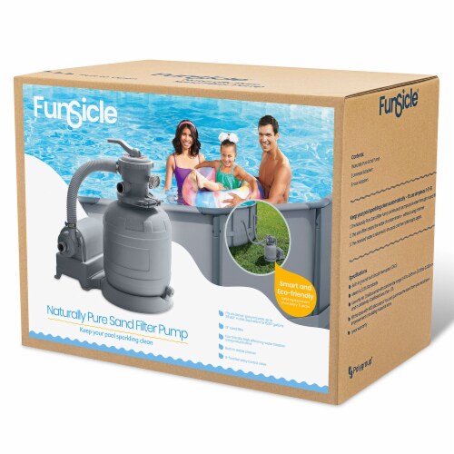 Funsicle 12 Inch Sand Filter Pump for Above Ground Pools, 1600 GPH Flow