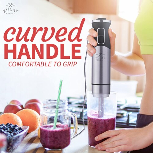 Zulay Kitchen Immersion Hand Blender 500W - Black Perspective: right