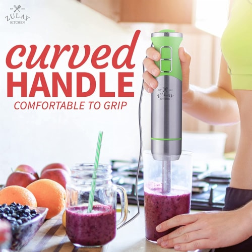 Zulay Kitchen Immersion Hand Blender 500W - Green Perspective: right