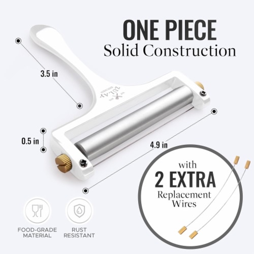 Zulay Kitchen Adjustable Hand Held Cheese Cutter with 2 Extra Wires Perspective: right