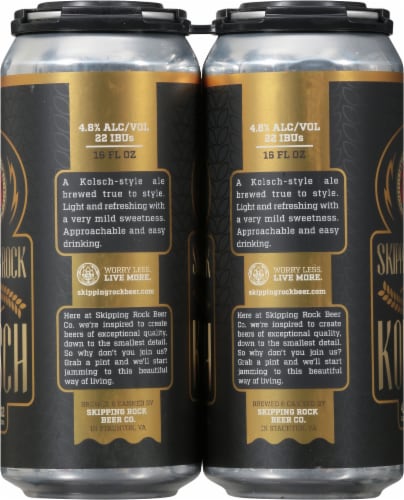 Skipping Rock Kolsch Beer Perspective: right