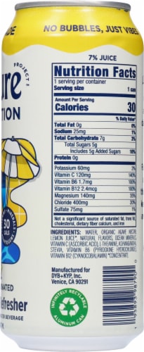 Leisure Project Lemonade Nutrient Enhanced Water Can Perspective: right