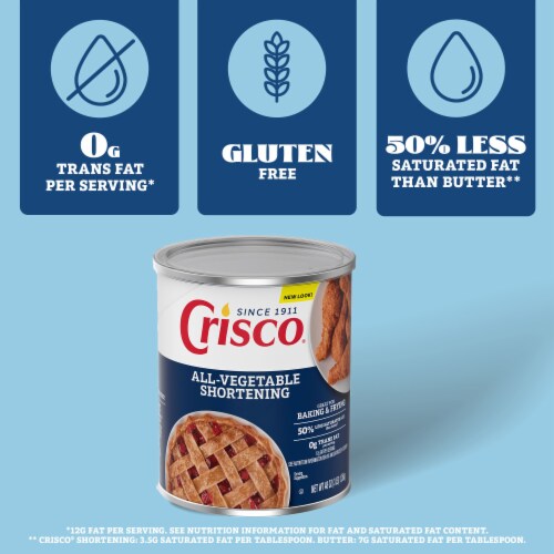 Crisco All-Vegetable Shortening, Gluten-Free Perspective: right