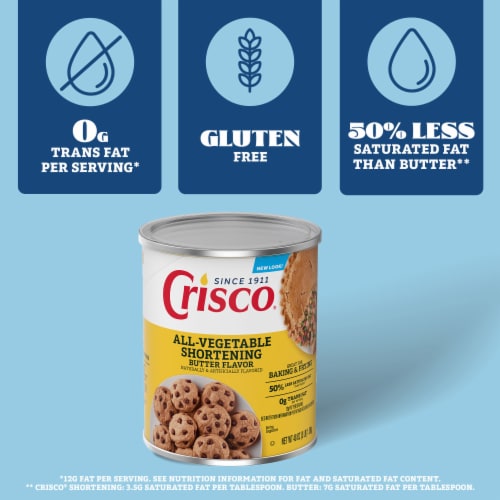 Crisco Butter Flavor All-Vegetable Shortening Perspective: right