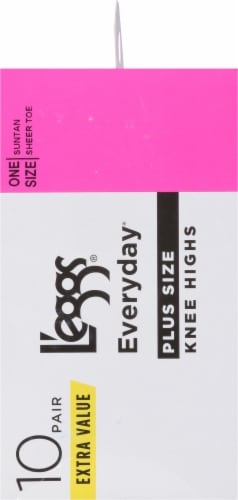 LEGGS EVERYDAY Plus Size Knee High Sheer Toe Perspective: right