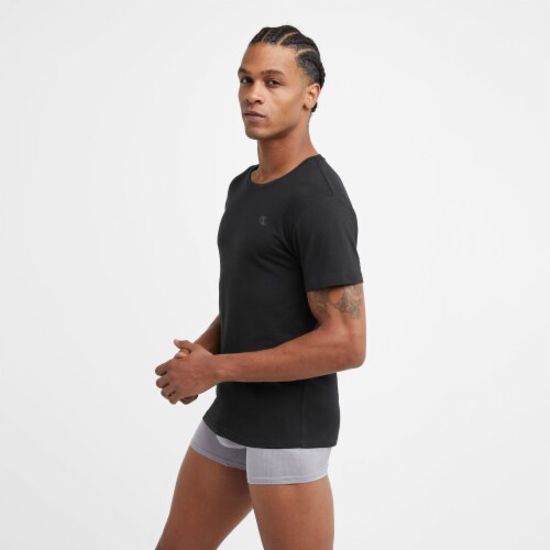 Champion Men's Cotton Stretch Tee - Black Perspective: right