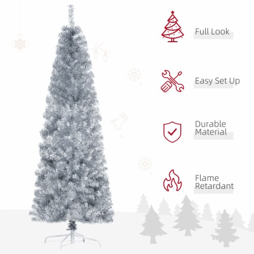 Artificial Christmas Tree 6' Indoor Realistic Holiday Decoration, 618 Tips Perspective: right