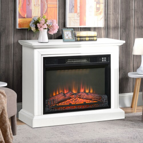 Realistic electric fireplace shop tv stand