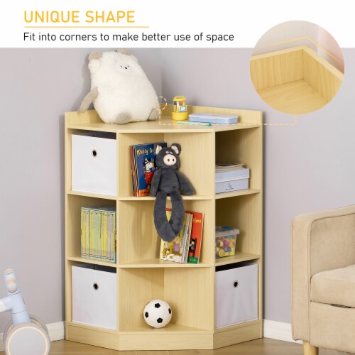 Space-Efficient Kids Storage Organizer for Small Bedrooms, Corner Shelf,  Natural, 1 Unit - Kroger