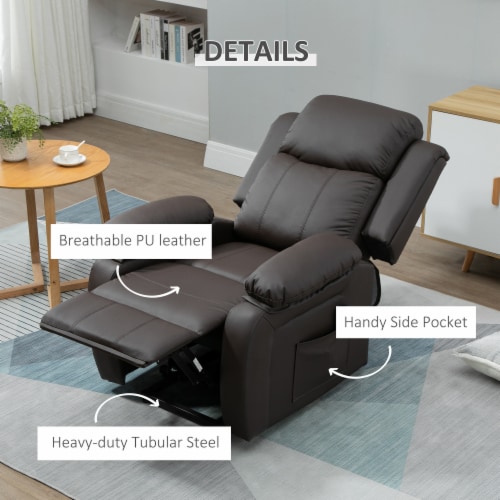 PU Leather Power Lift Electric Recliner Sofa Chair w/ Remote Control,  Brown, 1 Unit - Fry's Food Stores