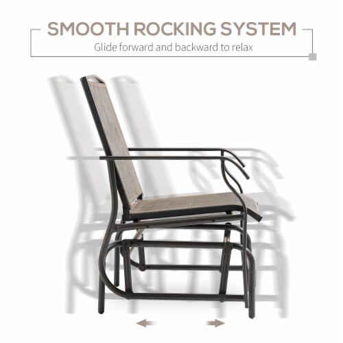 2Piece Glider Outdoor Chair Set Garden Patio Bistro Swing Furniture, 1