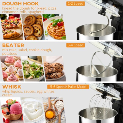 Stand Mixer For Home Kitchen, Food Mixing Machine For Cake - Dough  Hook/whisk/beater, With Dough Hook Splash Guard And Mixing Bowl, For Baking  Cake & Cookies