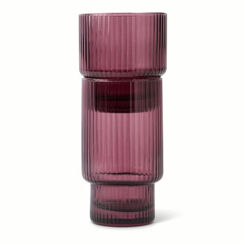 Core Home Ribbed Cooler Glass - Purple Perspective: right
