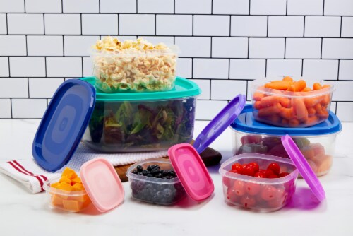 Core Plastic Food Storage Square Bowl Set 14 Piece Perspective: right